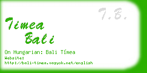 timea bali business card